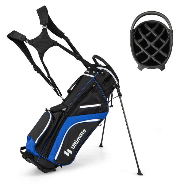 Golf Stand Bag with 14 Way Top Dividers & 6 Pockets & Cooler Bag