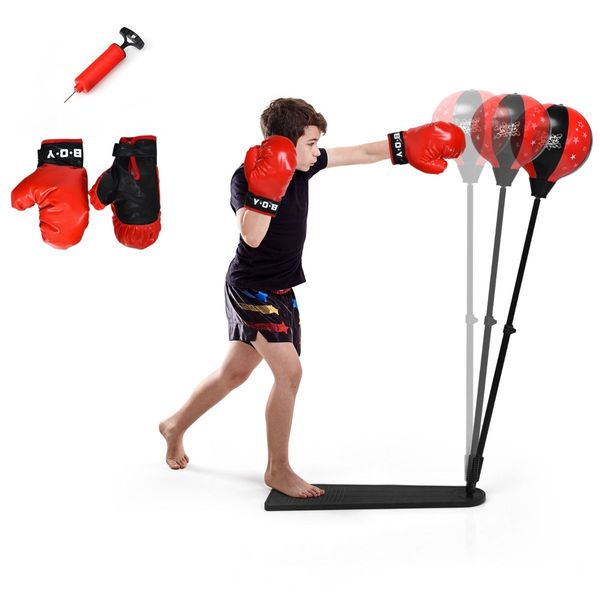 Inflatable Boxing Ball with Boxing Gloves & Air Pump for Kid