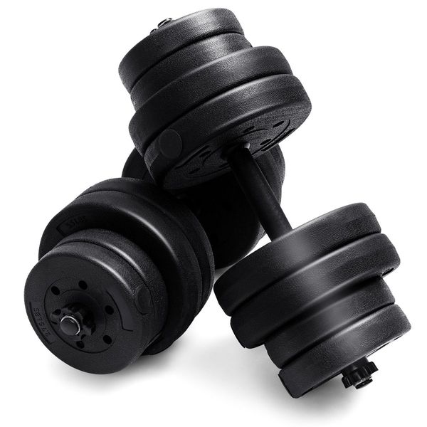 30kg Free Weight Dumbbell Set  with Grip for Gym & Home