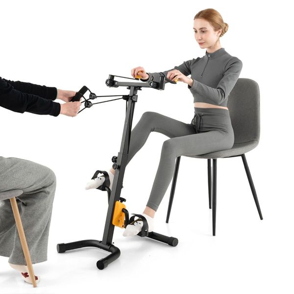 Folding Pedal Exerciser with Adjustable Height for Total Body