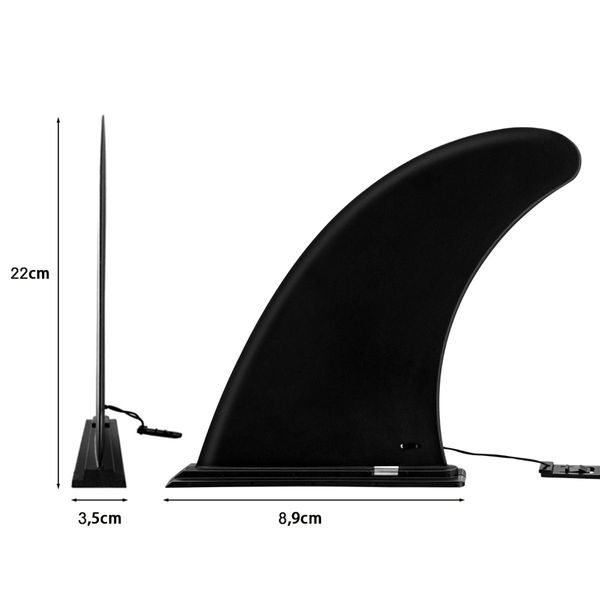 Detachable Surf and SUP Single Fin with 3-Level Socket