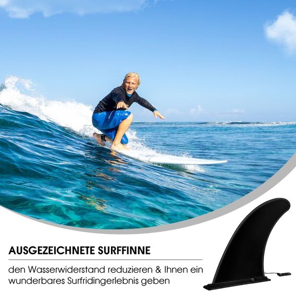 Detachable Surf and SUP Single Fin with 3-Level Socket