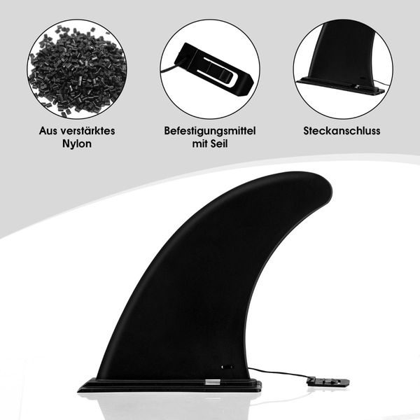 Detachable Surf and SUP Single Fin with 3-Level Socket