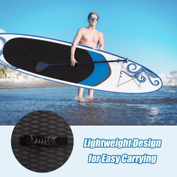 Portable Surfboard with Premium Sup Accessories & Adjustable Paddle for Fishing & Yoga