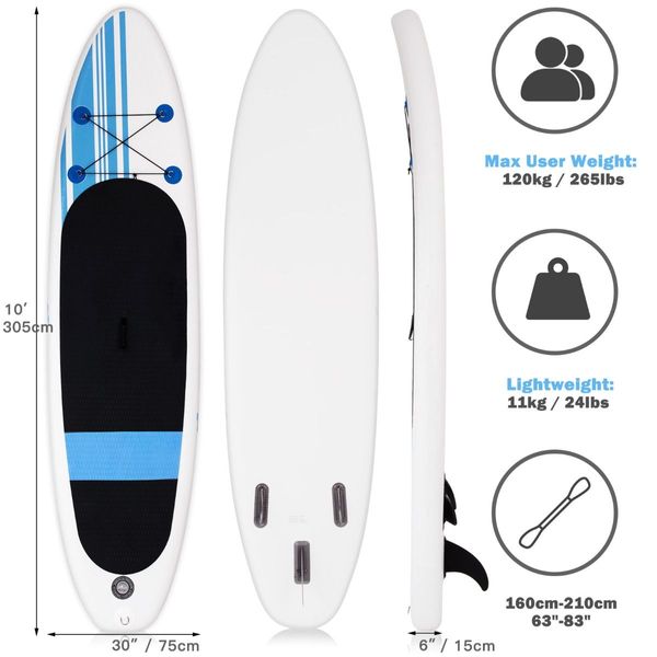 Inflatable Water Yoga Sup with Adjustable Paddle for Youth and Adult