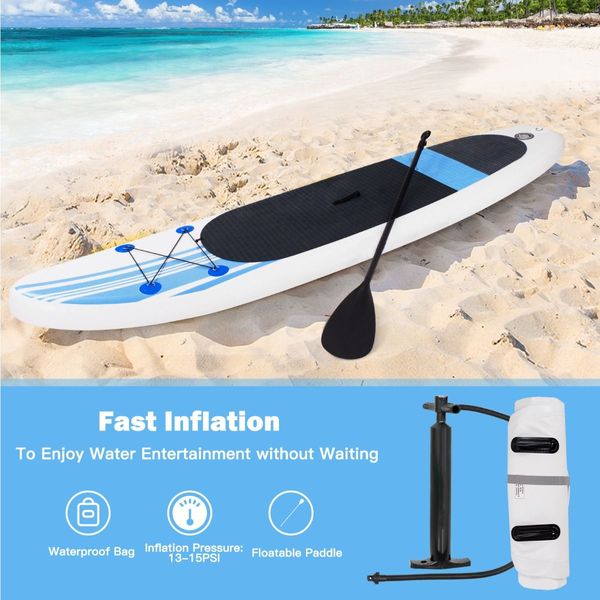 Inflatable Water Yoga Sup with Adjustable Paddle for Youth and Adult