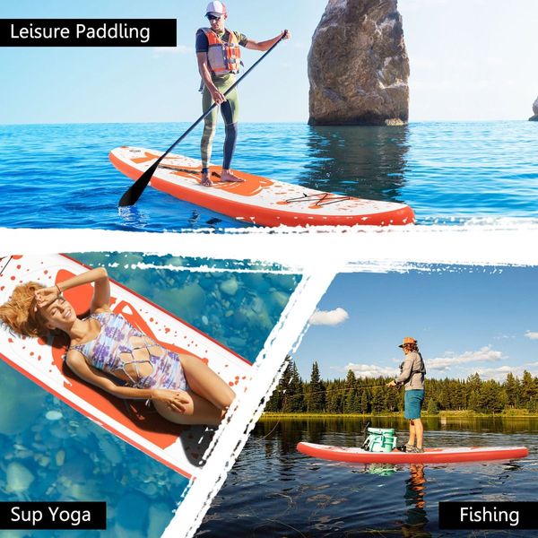 Floating Board with Premium Sup Accessories & Adjustable Paddle for Fishing & Yoga