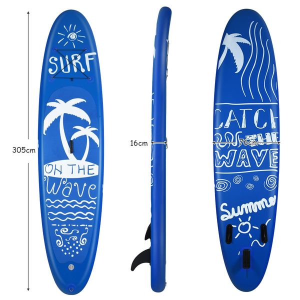 300 x 76 x 16cm Inflatable Stand Up Long Surf Paddle Board