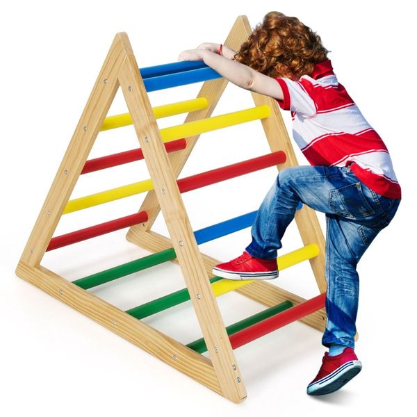 Wooden Colorful Climbing Triangle Ladder for Kid's Room/Living Room