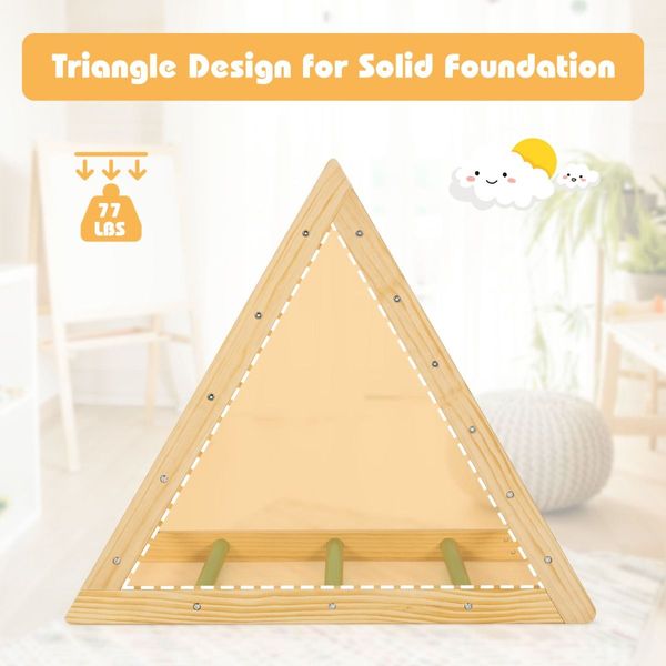 Wooden Colorful Climbing Triangle Ladder for Kid's Room/Living Room