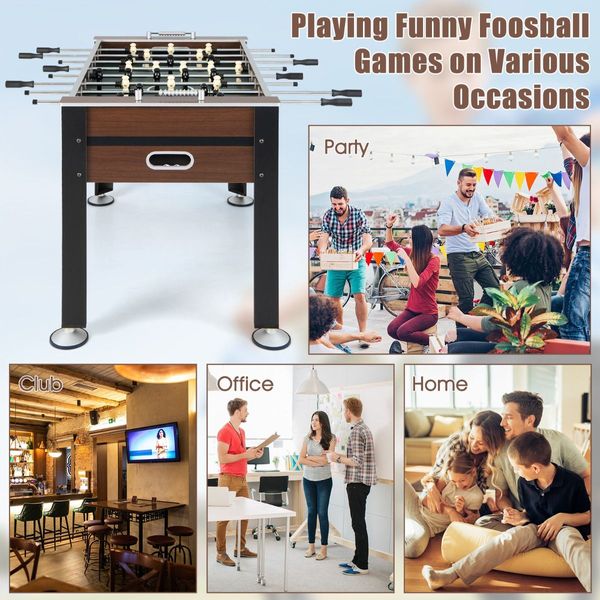 Adult-Size Soccer Game Table Table with 2 Balls for Arcade/Home