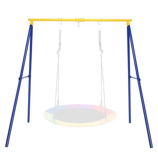 Extra Large A-Frame Steel Swing Stand with Ground Stakes for Indoor and Outdoor