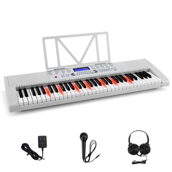 61-Key Electric Piano Portable Digital Keyboard with Key Music Stand