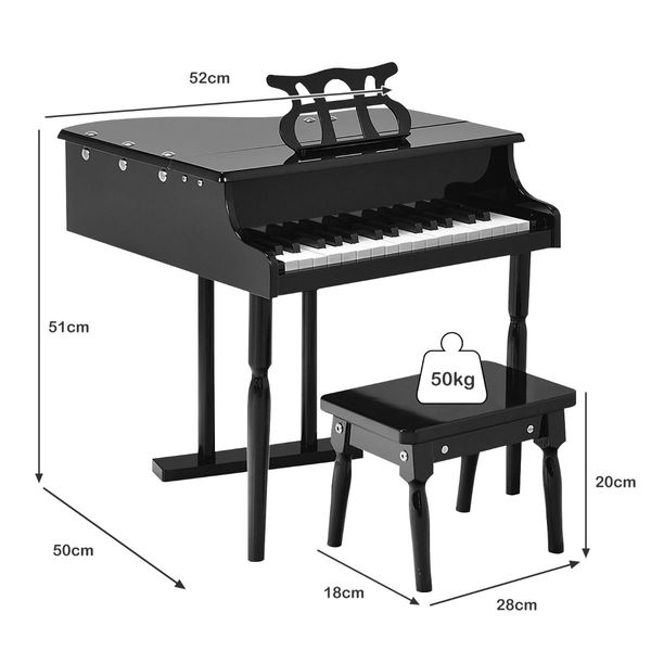 30 Keys Piano Keyboard Toy with Sheet Music Stand for Kids