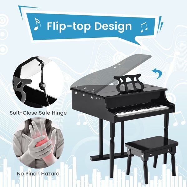 30 Keys Piano Keyboard Toy with Sheet Music Stand for Kids