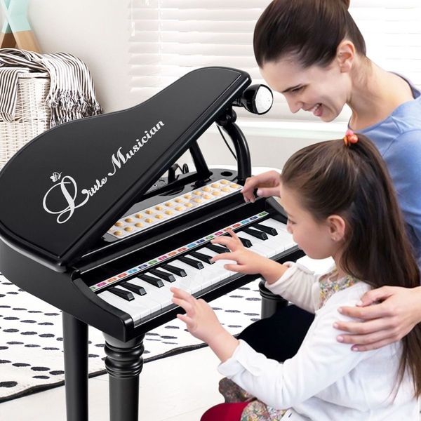 31 Keys Kids Piano Keyboard with Stool and Microphone for Kids