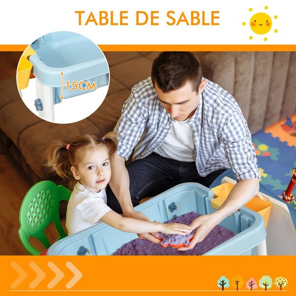 6 in 1 Building Block Table with Storage for Kids over 3 Years Old