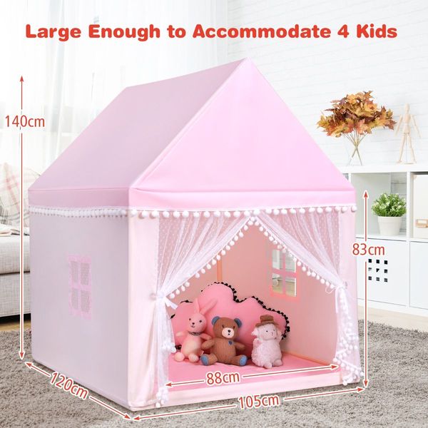 Multipurpose kid's Playhouse Castle with Solid Wood Frame & Cotton Mat for Boys & Girls