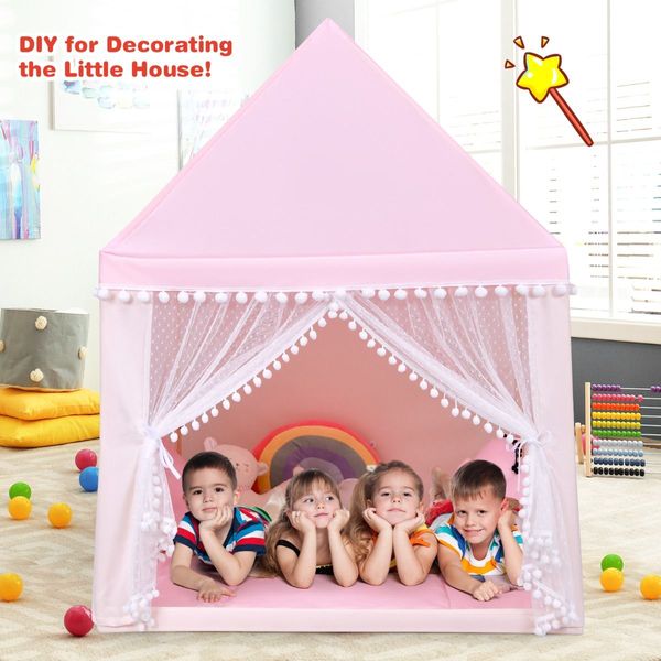 Multipurpose kid's Playhouse Castle with Solid Wood Frame & Cotton Mat for Boys & Girls