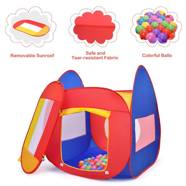 Portable Kid Baby Play House with 100 Balls