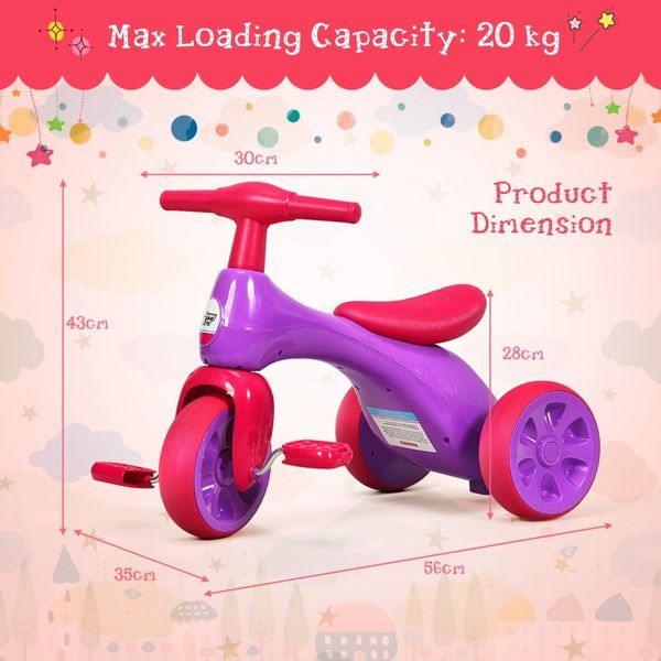 Toddler Tricycle with Foot Pedals for Kids Baby Infant