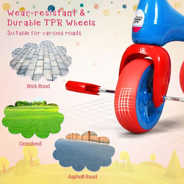 Toddler Tricycle with Foot Pedals for Kids Baby Infant