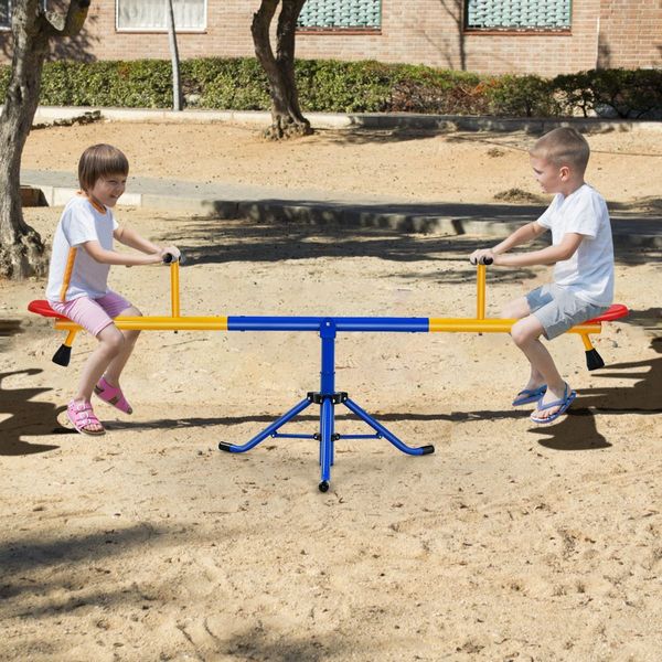 Kids Spinning Seesaw with Stopper Legs for Backyard and Playground