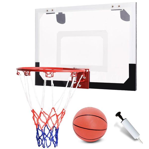 Mini Basketball Hoop Set with Shatterproof Backboard for Kid/Teen