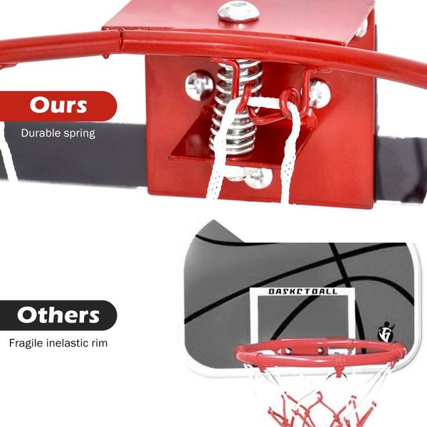 Mini Basketball Hoop Set with Shatterproof Backboard for Kid/Teen