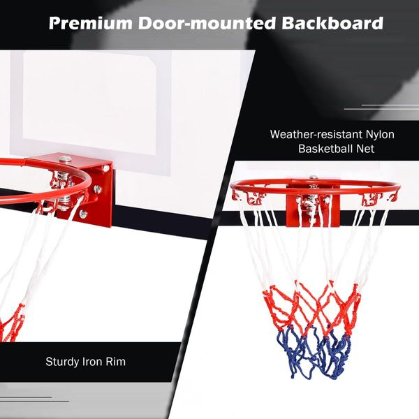 Mini Basketball Hoop Set with Shatterproof Backboard for Kid/Teen