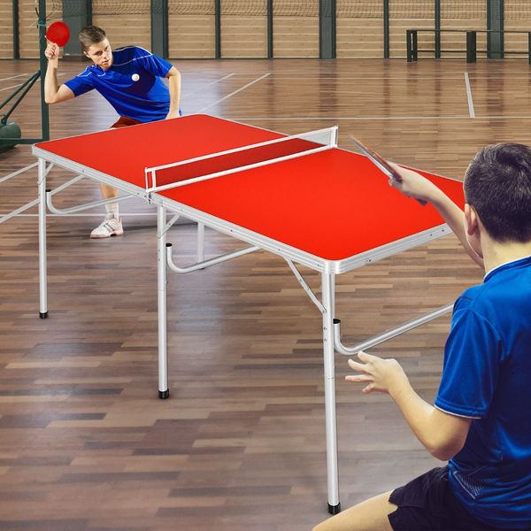 Portable Folding Table Tennis Table with 2 Paddles and Balls for Outdoor/Indoor Use