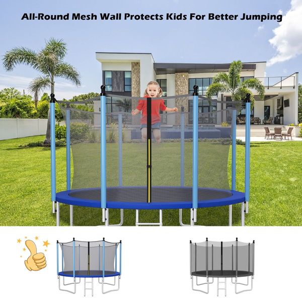 426CM Trampoline Safety Net for Round Trampoline with 8 Poles