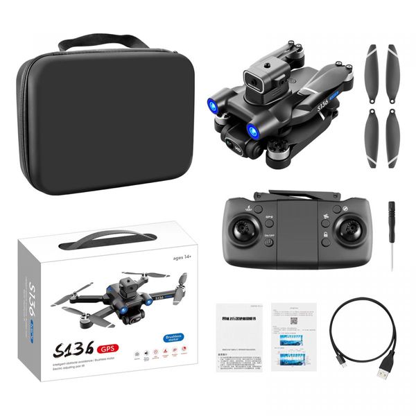 GPS 5G WiFi FPV with 4K ESC HD Dual Camera 360 Laser Obstacle Optical Flow Positioning Brushless Foldable One Battery