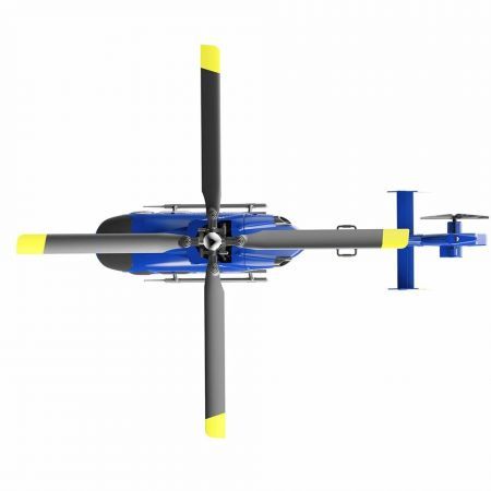 2.4G 4CH 6-Axis Gyro Optical Flow Localization Altitude Hold Flybarless Scale Mode 1 (Right Hand Throttle) with 2 Batteries