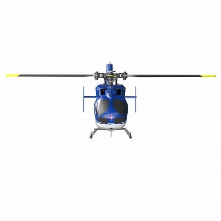 2.4G 4CH 6-Axis Gyro Optical Flow Localization Altitude Hold Flybarless Scale Mode 1 (Right Hand Throttle) with 2 Batteries