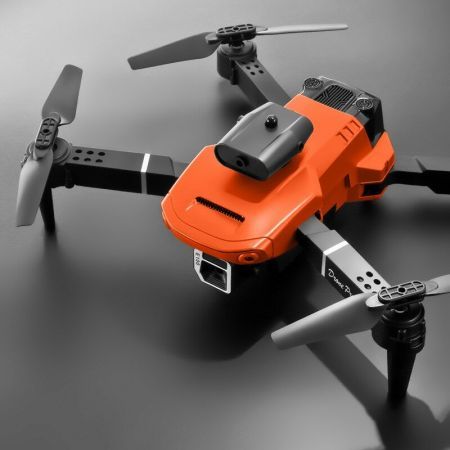 LYZRC E100 WIFI FPV with 4K Camera 360 Obstacle Avoidance 15mins Flight Time 4K Single CameraTwo BatteriesOrange