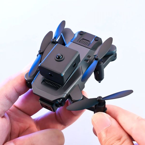 Mini WiFi FPV with 4K Dual HD Camera 360 Infrared Obstacle Avoidance Foldable With Dual CameraTwo BatteriesBlack