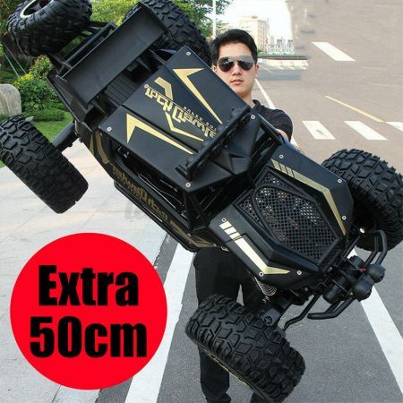 SF 609E 1/8 2.4G 4WD RC Car Electric Off-Road Vehicles Monster Truck Alloy Shell RTR Model Kid Children ToysBlack