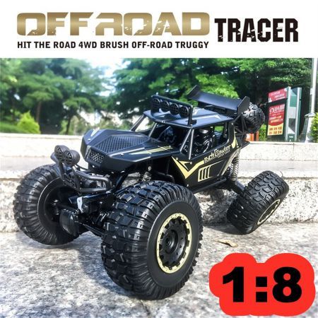 SF 609E 1/8 2.4G 4WD RC Car Electric Off-Road Vehicles Monster Truck Alloy Shell RTR Model Kid Children ToysBlack