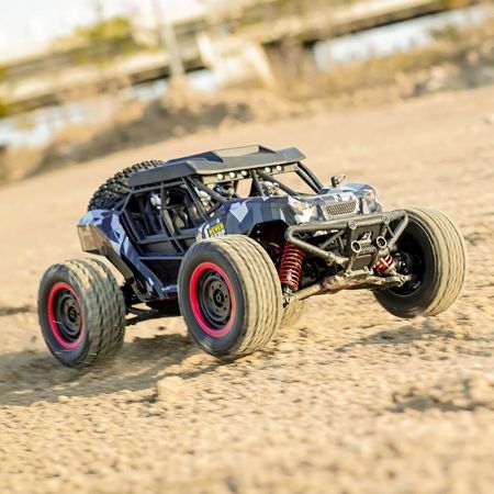 JJRC Q141 1/16 2.4G 4WD Off Road High Speed RC Car Racing Desert Electric Vehicle Models w/ LED lightBlack