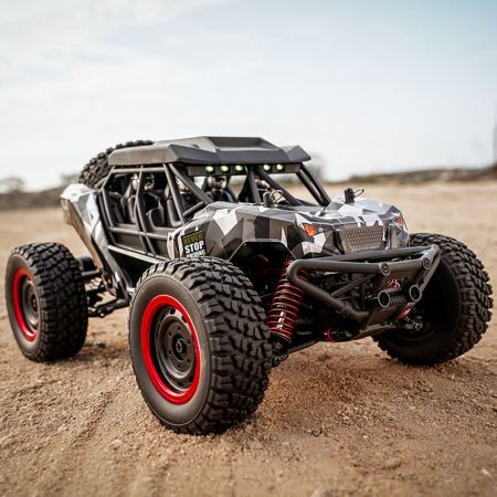 JJRC Q141 1/16 2.4G 4WD Off Road High Speed RC Car Racing Desert Electric Vehicle Models w/ LED lightBlack