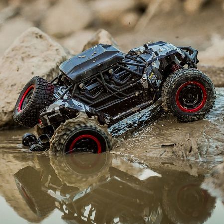 JJRC Q141 1/16 2.4G 4WD Off Road High Speed RC Car Racing Desert Electric Vehicle Models w/ LED lightBlack