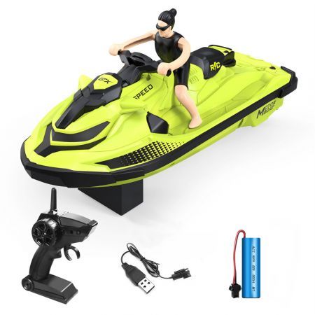 LMRC LM13-D RTR 2.4G 4CH RC Boat Motorboat Remote Control Racing Ship Waterproof Speedboat Toys Vehicle ModelsOne BatteryGreen