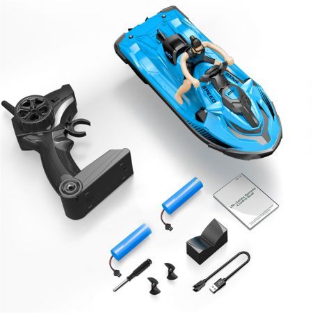 LMRC LM13-D RTR 2.4G 4CH RC Boat Motorboat Remote Control Racing Ship Waterproof Speedboat Toys Vehicle ModelsTwo BatteryGreen