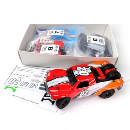 1/32 RWD Mini Truck RC Car KIT Rear Drive SUV DIY Pipe Micro Roll Cage Trophy Movable Off-road Climbing With Motor ESC Servo Transparent