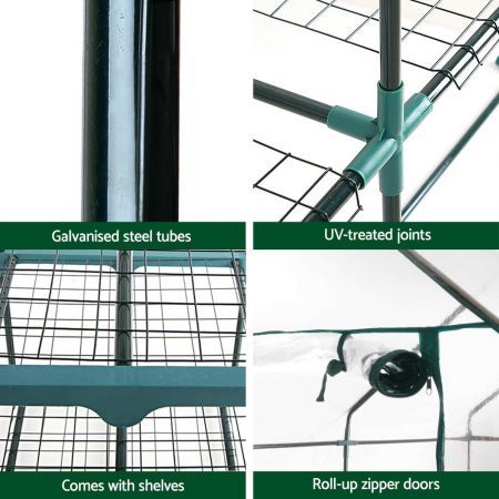 Greenfingers Greenhouse 3 Tiers Mini Green House Garden Bed Planter Box 1.28x0.7x0.5M