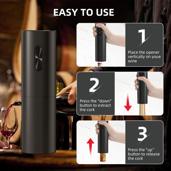 Electric Wine Opener-Wine Bottle Automatic Corkscrew Wine Opener Accessories Gift for Wine Lovers