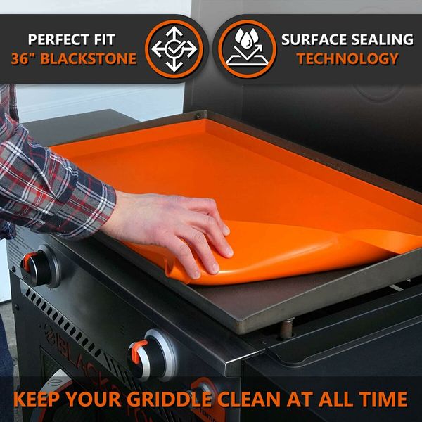 Silicone Griddle Mat for Blackstone 36 Inch Griddle,Heavy Duty Food Grade Silicone Griddle Cover,Protect Your Griddle from Dirt & Rust All Year Round (36Inch)