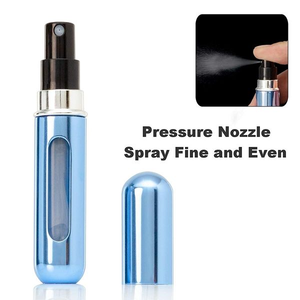 4PCS Refillable Perfume Atomizer Bottle, Travel Perfume Mini Spray Bottles, Cologne Dispenser Perfume Bottles, Portable Empty Perfume Spray Bottle, Perfume Container with Bag