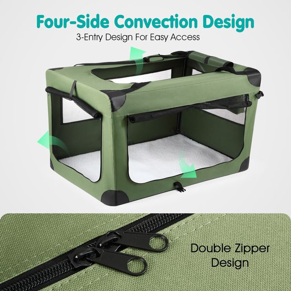 Dog Cat Pet Soft Crate Cage Kennel Carrier Rabbit Puppy Travel Car Carry Bag Whelping Box Indoor Outdoor Collapsible Portable 4XL